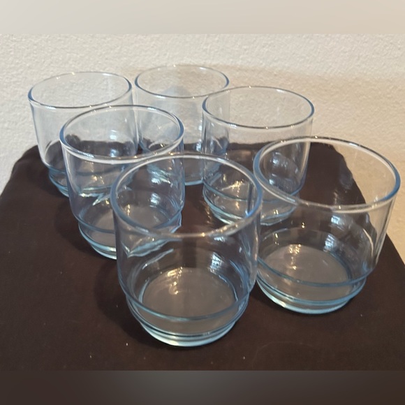 Set of 6 Rosenthal Studio Line Whiskey/old fashion/lowball glasses. Blue tint. - Picture 1 of 9